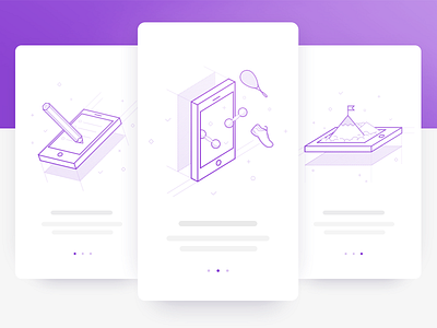 Fitness App Onboarding app application apps clean fit ios iphone mobile onboarding outline screen ui