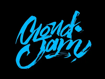 Cloud jam lettering