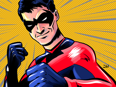Nightwing Josh comic illustration nightwing