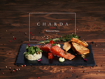 Charda restaurant menu black brown dark eat elegant fish food menu photo premium restaurant wood