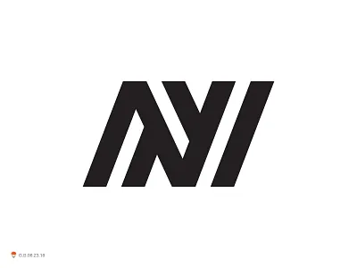 N 2 identity letter logo mark monogram symbol