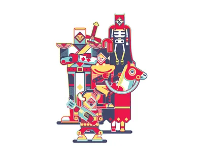 Playing Arts Contest 4 card color diamonds geometric knights vector white