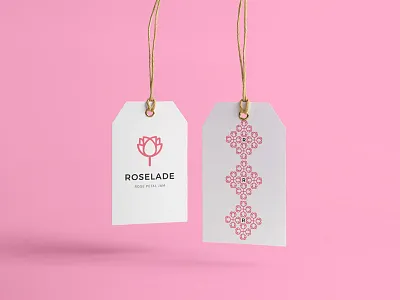 Roselade label tag graphicburger label logo mark mockup rose roselade tag texture