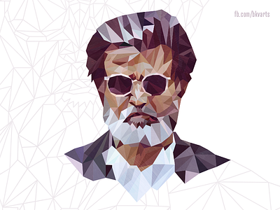 Ka-Poly actor cinema indian kabali low poly poly portrait portrait rajini rajinikanth superstar