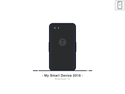 Smartisan T2 icon flat icon outline