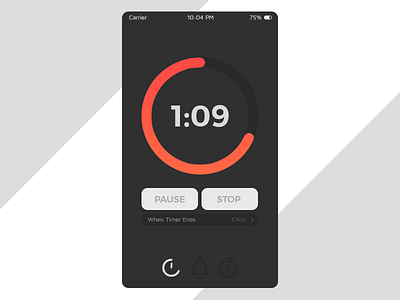 Countdown Timer - DailyUI 014 014 alarm challenge countdown timer daily dailyui mobile stopwatch ui ux
