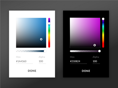 Color Picker UI Design alpha color color picker color selector design drop hex interface ui