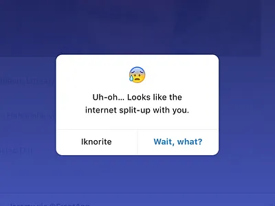 Oh snap app dialog error frontapp ios mobile popover