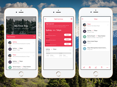 Travel Application - iPhone app application ios iphone mobile planning react react native sketch travel ux