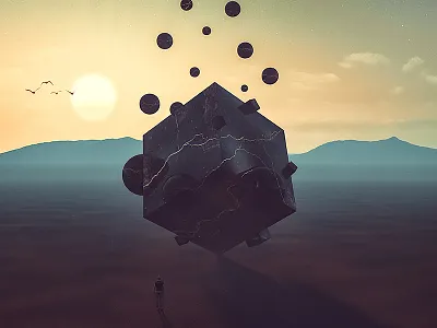 Black Desert 3d adobe art behance c4d clouds digital hotamr landscape lightroom mixed media photoshop