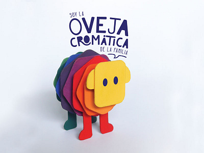 Oveja cromática chromatic colorful handmade sheep