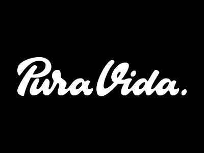 Pura Vida | Fat Script calligraphy digital type lettering letters script type type is power typography vector