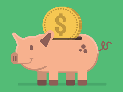 Making Bank bank flat illustration piggy bank vector