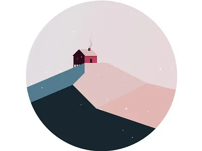 Winter Holiday - Travel Series clean design minimalist modern shadow snow ui ux vector white winter