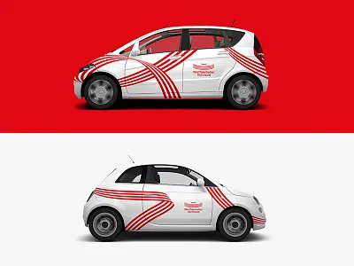 Westfalenhallen Dortmund — Car Wrapping car dortmund dynamic foil loops red waves westfalenhallen white wrapping