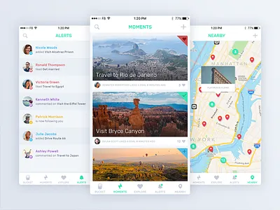 iBucket 2.0 Launch app bucket design flat green ios iphone launch list ui ux