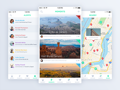 iBucket 2.0 Launch app bucket design flat green ios iphone launch list ui ux