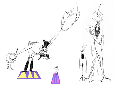 Tamer and Magus animal character characterdesign circus tamer magus vintagecircus