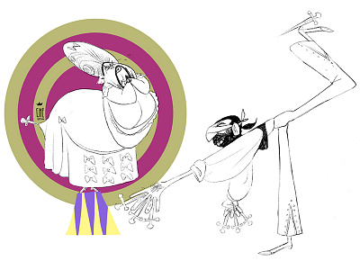 Knife thrower character characterdesign circus knife vintagecircus