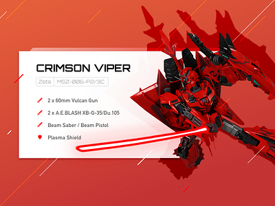 Daily UI 006 - Profile daily ui challenge experiment gundam machine profile red robot