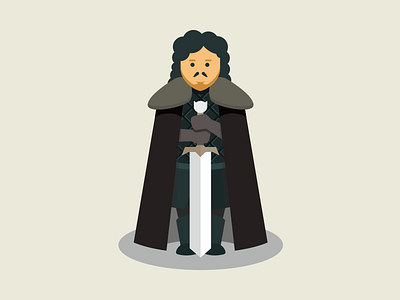 Jon Snow game illustration jon of snow thrones