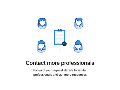 Contact More Professionals app contact empty state forward illustration professionals ui ux