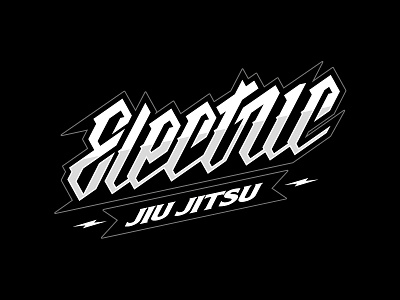 Electric Jiu Jistu Logo custom lettering jared mirabile jiu jitsu lettering logo sweyda type typography