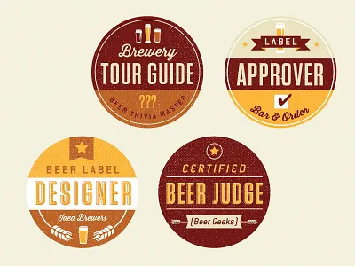 Beer Badges badges beer beers etc glasses