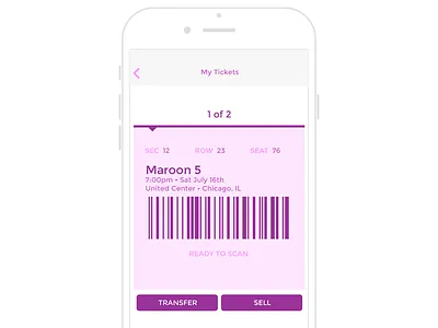 Mobile Ticket Concept app app design interface design mobile ui user experience ux