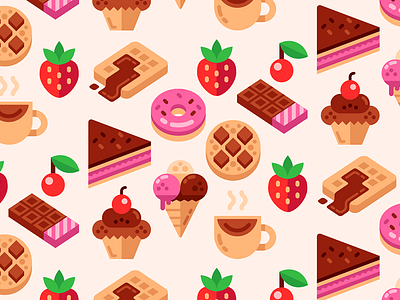 Yummy stuff cute sweet vector