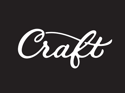 Craft black craft cursive food handlettering lettering script type typography vector