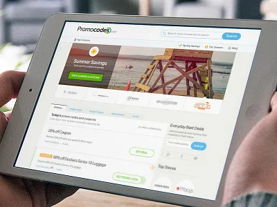 Promocodes.com Design coupons ui web design