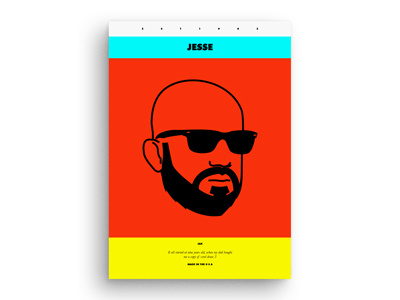 Jesse!! grid illustration layout swiss typography