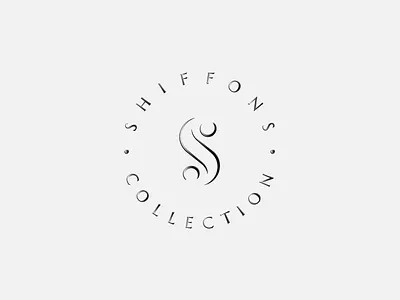 Shiffons circle crest design letter logo mark monogram s typography unused