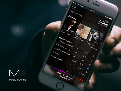 M Square music app concept (Day 1) app colors gradients images ios music photoshop