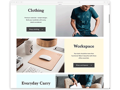 2.0 Responsive ecommerce gif layout responsive ugmonk web web design