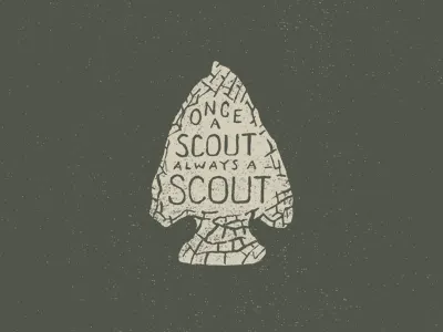 Once A Scout.. design arrowhead illustration joe horacek sketch sketch mountain series