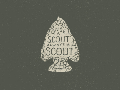 Once A Scout.. design arrowhead illustration joe horacek sketch sketch mountain series