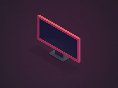 MONITOR c4d flat icon isometric monitor