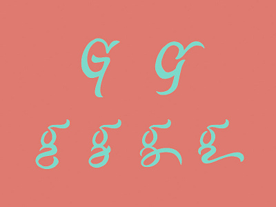 G - Sketches branding brush cursive flat hand lettering icon lettering logo swash type typography