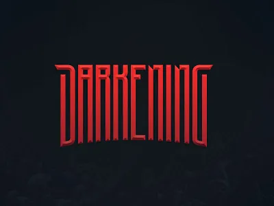 Darkening band branding dark darkening ident logo metal rock