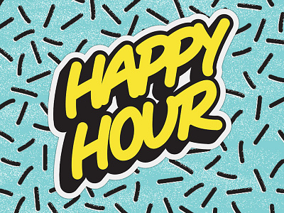 The dream of the 90's 90s custom type happyhour street style typography