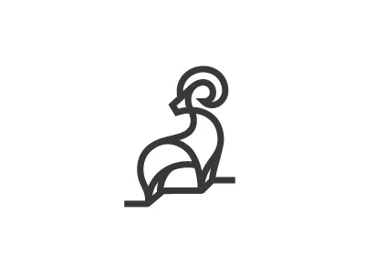 Ram animal big bighorn horn icon line logo mountain ram shalamanov sheep stone
