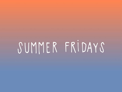 Summer Fridays friday friyay fun gradient handdrawn logo design summer fridays