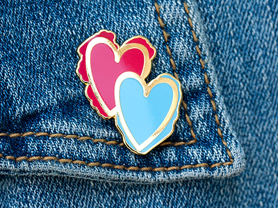 Malz Palz Hearts Enamel Pin enamel enamel pin gold heart hearts love malz palz pin