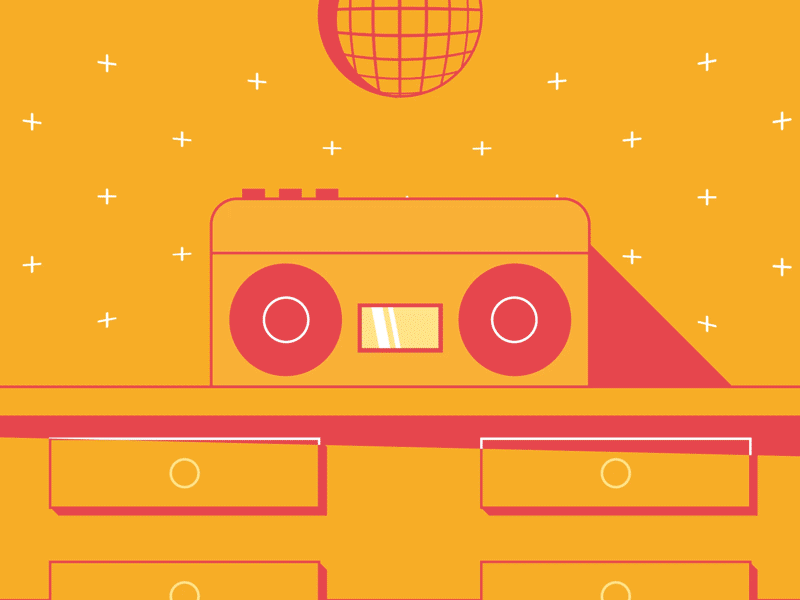 Synesthesia boombox cassette color music