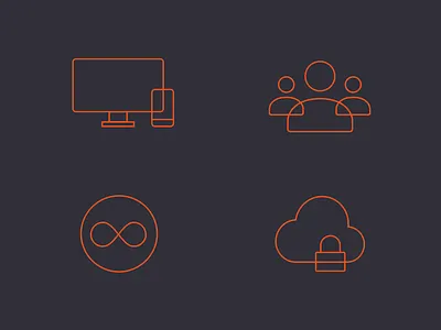 Milanote software feature icons brand icons software vector