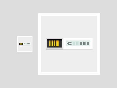 Battery flat pixel pixelart