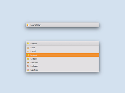 El Capitan Small for LaunchBar 6 app cocoa gtd interface launchbar mac theme ui