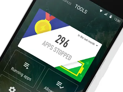 Battery APP app barrery boost clean cool green ui